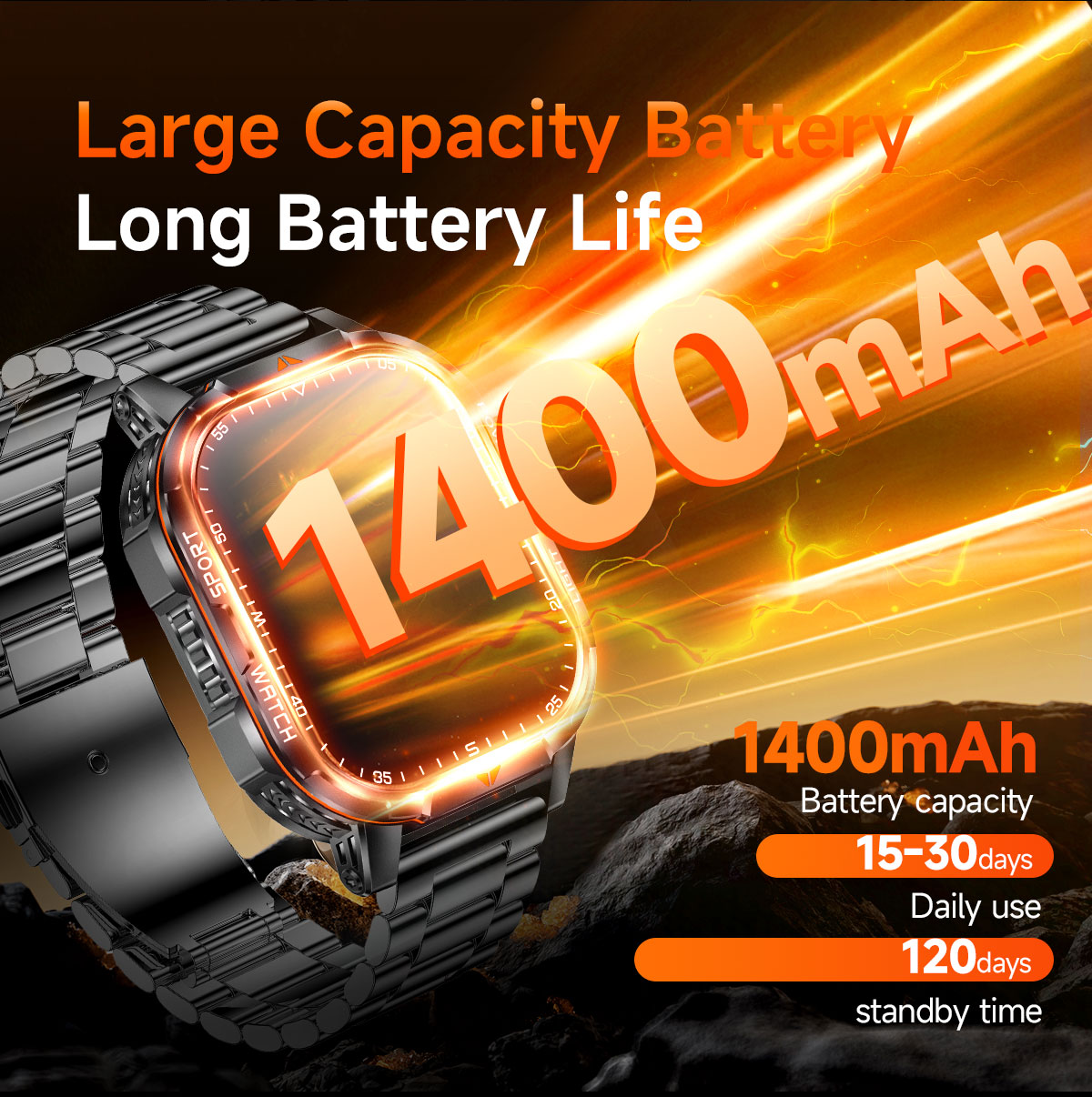 2026 New 1400mAh Super Large B - đánh giá và giá Gps Running Watch