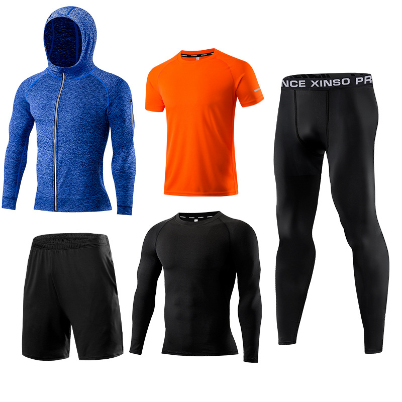 5-Piece Men's Fitness Clothes  - đánh giá và giá Running Gear Gym