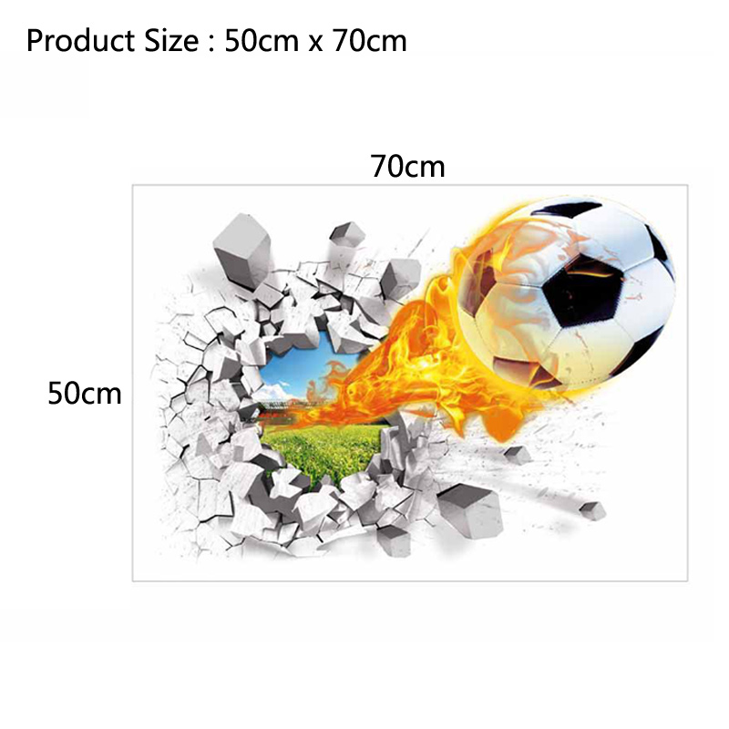 3D Football Broken Wall Sticke - đánh giá và giá Blister Plaster Sport