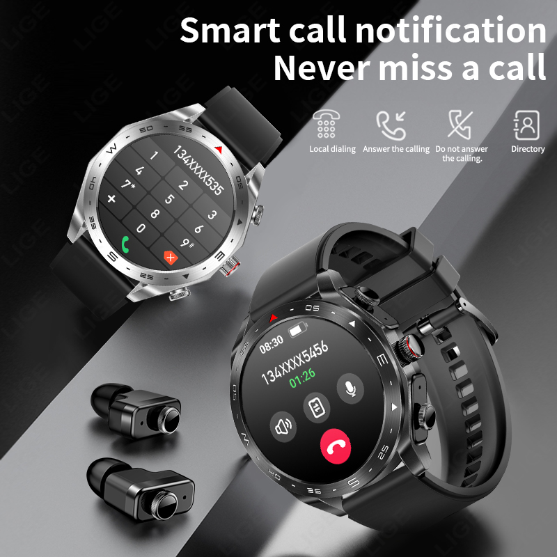 LIGE With Earbuds Bluetooth He - đánh giá và giá Gps Running Watch